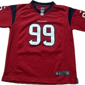 NFL Red and Blue Jersey with V-Neck and Short Sleeves